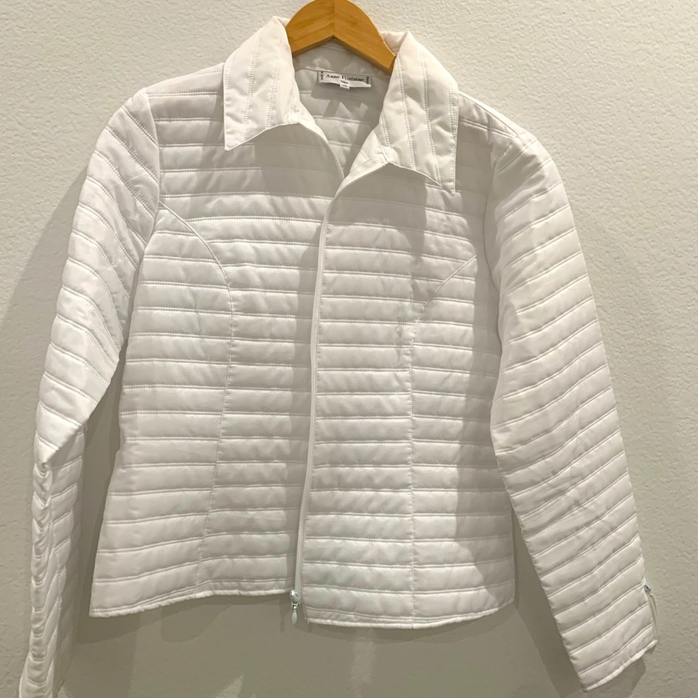 Anne Fontaine White Quilted Jacket